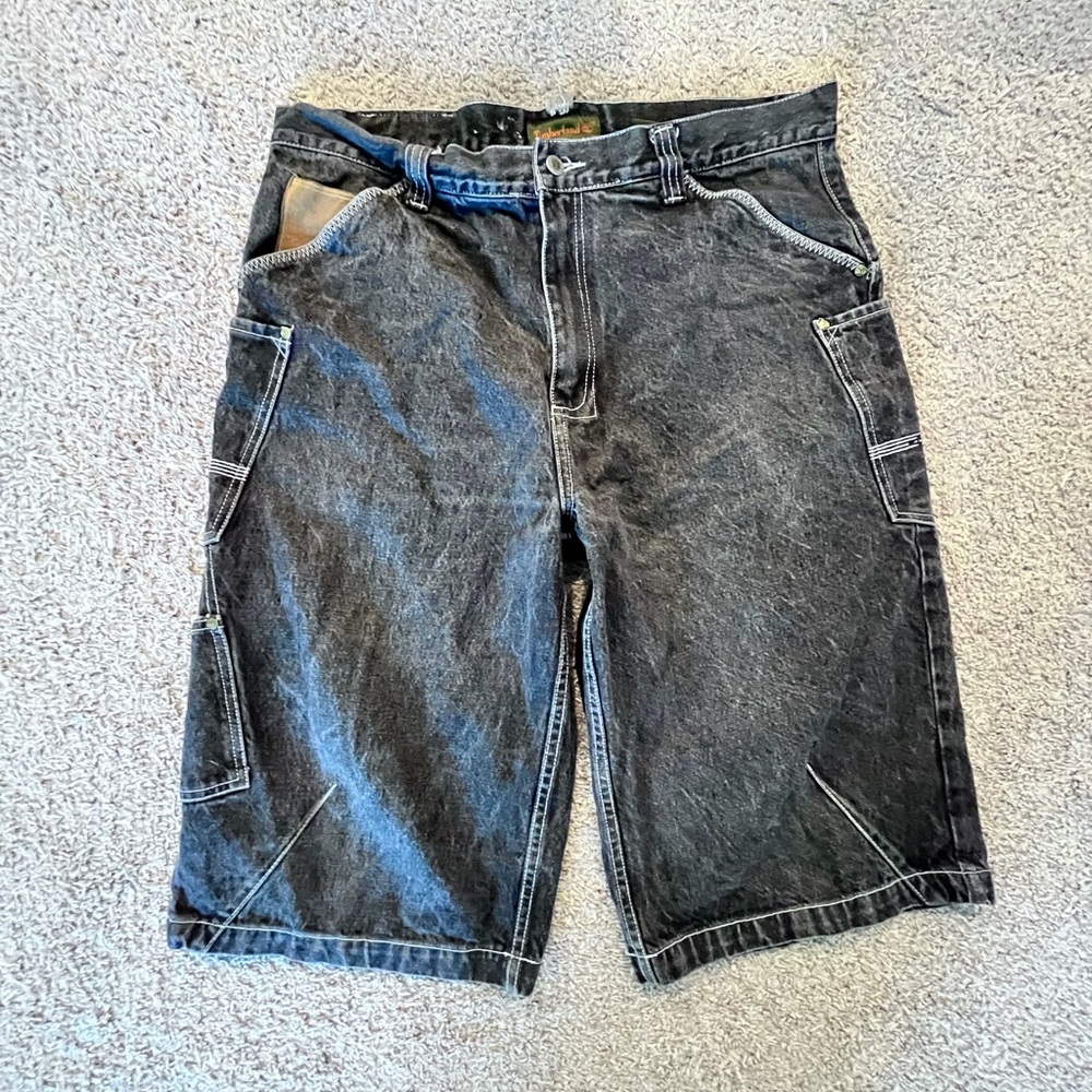 Vintage Timberland Carpenter Denim Shorts Black Wash Men’s Size 36